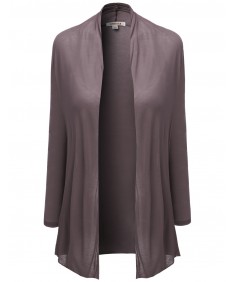 Women's Long Sleeve Pocket Open Drape Cardigans