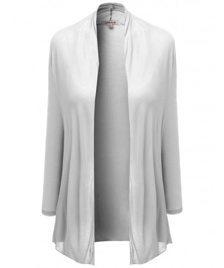 Women's Long Sleeve Pocket Open Drape Cardigans