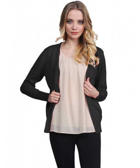 Women's Basic Solid Sweater Cardigans