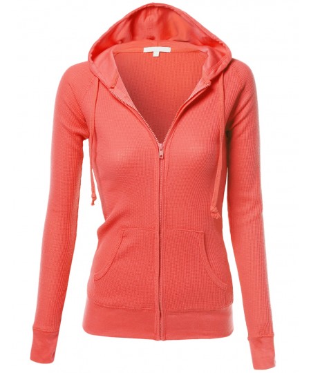 Women's Basic Lightweight Zip Hooded Jackets