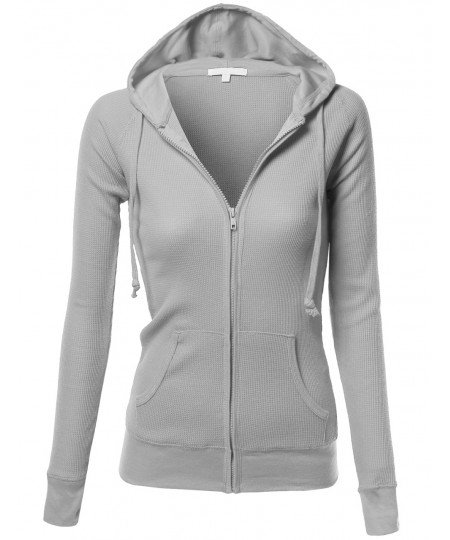 Women's Basic Lightweight Zip Hooded Jackets