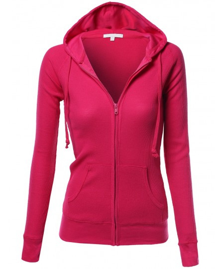 Women's Basic Lightweight Zip Hooded Jackets