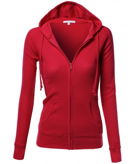 Women's Basic Lightweight Zip Hooded Jackets