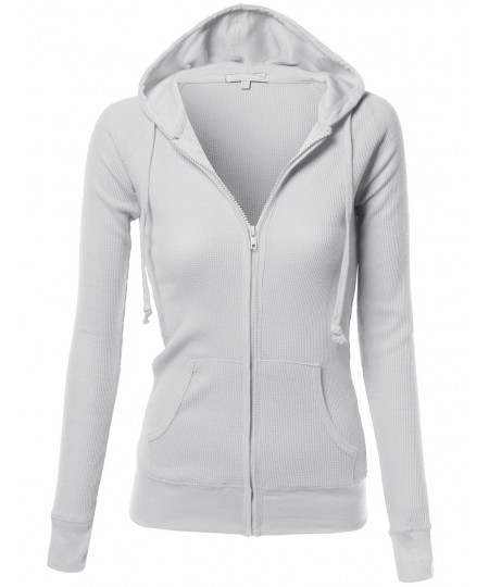 Women's Basic Lightweight Zip Hooded Jackets