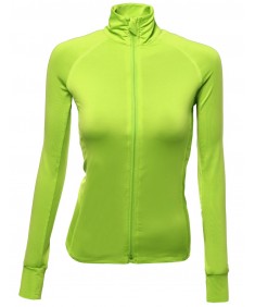 Women's Basic Solid Track Workout Jackets