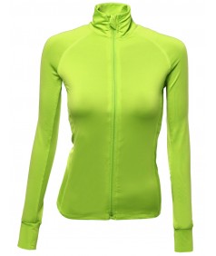 Women's Basic Solid Track Workout Jackets