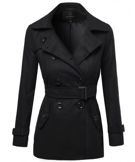 Women's Beautiful Fit Classic Double Breasted Trench Coat