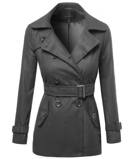 Women's Beautiful Fit Classic Double Breasted Trench Coat