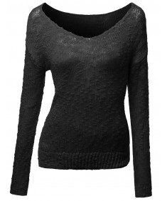 Women's Adorable Oversized Knitted Sweater Loose Outwear Pullover