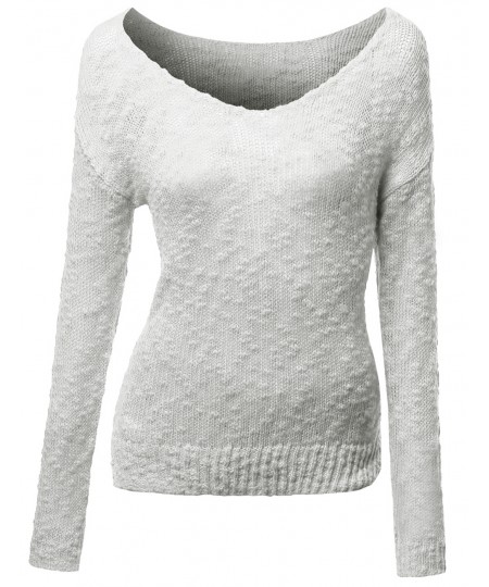 Women's Adorable Oversized Knitted Sweater Loose Outwear Pullover