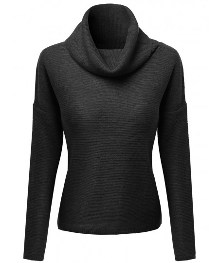 Women's Classic Loose Fit Turtle Neck Sweater
