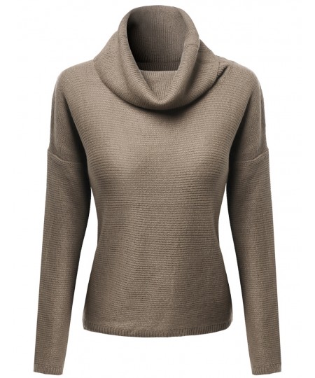 Women's Classic Loose Fit Turtle Neck Sweater