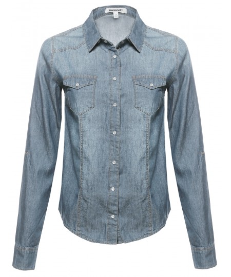 Women's Button Down Chambray