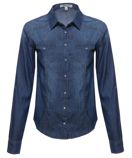 Women's Button Down Chambray