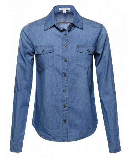 Women's Button Down Chambray