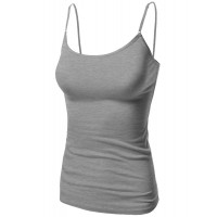 Women's Basic Solid Camisole Tank Tops With Adjustable Straps