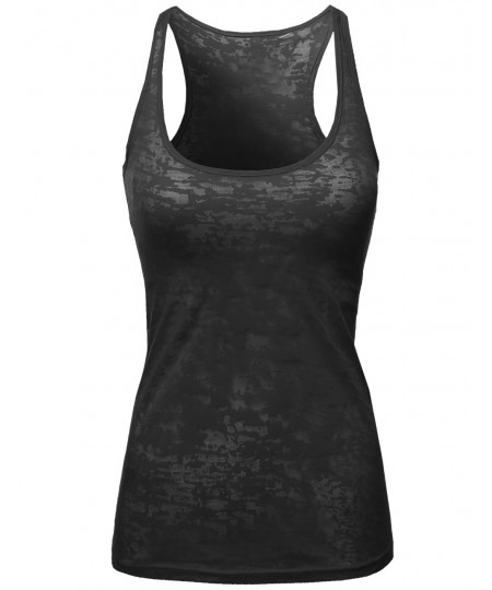 Women's Basic Solid Racerback Tank Tops