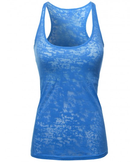 Women's Basic Solid Racerback Tank Tops