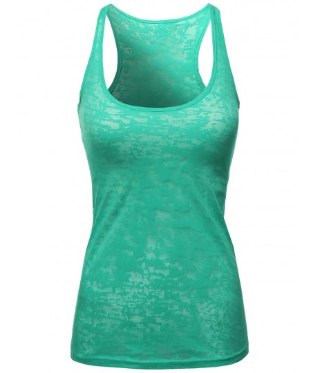 Women's Basic Solid Racerback Tank Tops