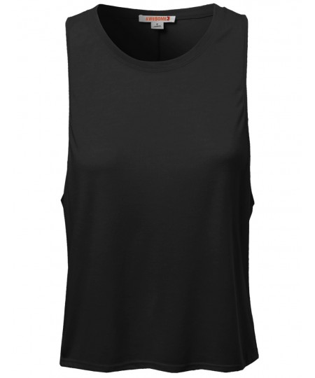 Women's Casual Cute Tank Top Sleeveless T-Shirts