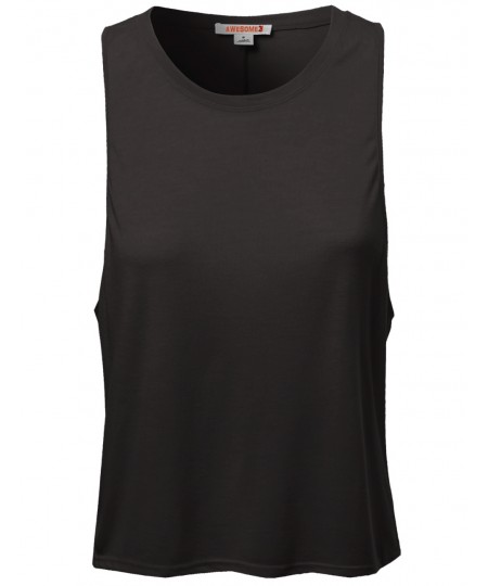 Women's Casual Cute Tank Top Sleeveless T-Shirts