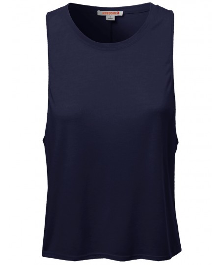 Women's Casual Cute Tank Top Sleeveless T-Shirts