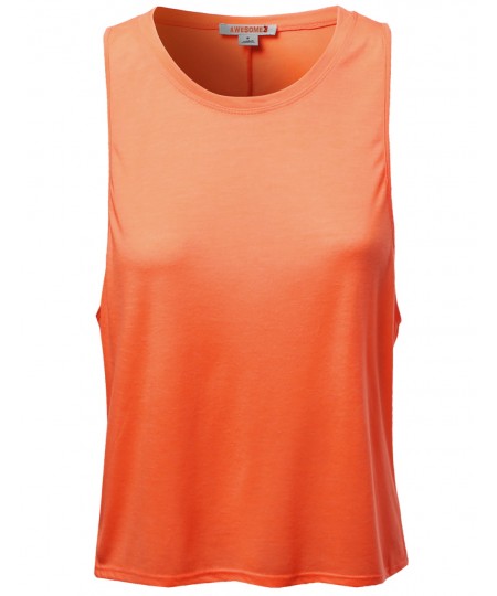 Women's Casual Cute Tank Top Sleeveless T-Shirts