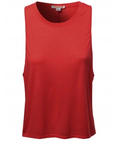 Women's Casual Cute Tank Top Sleeveless T-Shirts