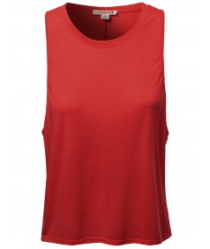 Women's Casual Cute Tank Top Sleeveless T-Shirts