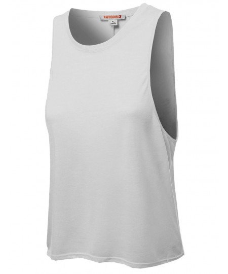 Women's Casual Cute Tank Top Sleeveless T-Shirts