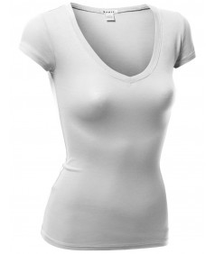 Women's Basic Cap Sleeve Tee Shirt Tops