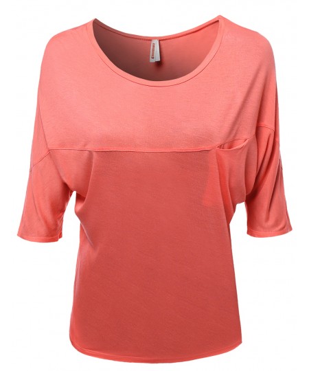 Women's Short Sleeve Scoop Neck Bamboo Tops