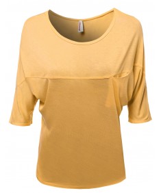 Women's Short Sleeve Scoop Neck Bamboo Tops