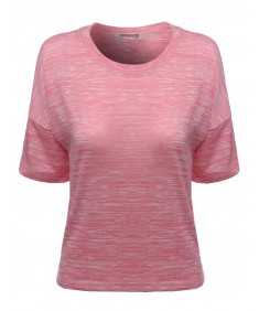 Women's Melanzie Round Neck Slub T-Shirts