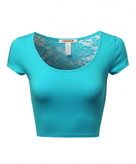 Women's Lace Crop Tops