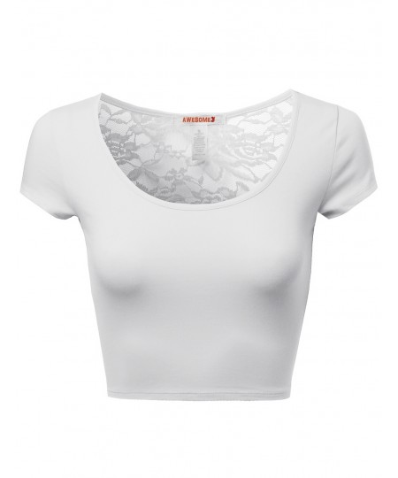 Women's Lace Crop Tops