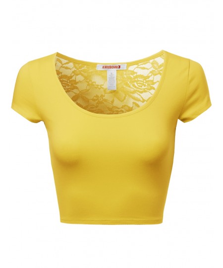 Women's Lace Crop Tops
