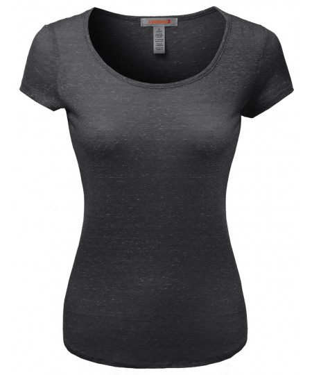 Women's Tri Blend Melange Short Sleeve Tees