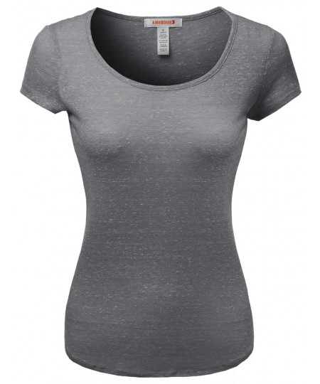 Women's Tri Blend Melange Short Sleeve Tees