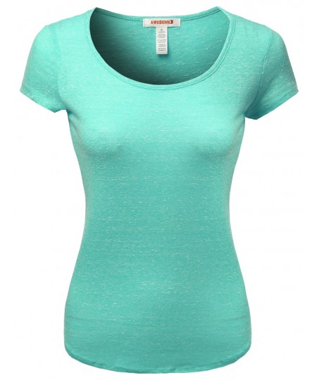 Women's Tri Blend Melange Short Sleeve Tees