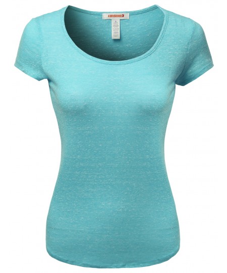 Women's Tri Blend Melange Short Sleeve Tees