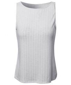 Women's Basic Trendy Rib Sleeveless Top