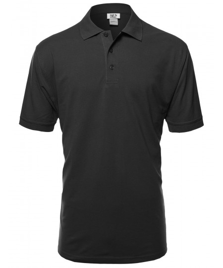 Men's Basic Short Sleeve Polos In Various Colors