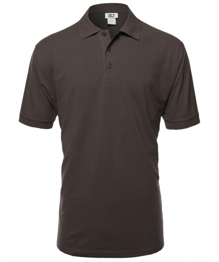 Men's Basic Short Sleeve Polos In Various Colors