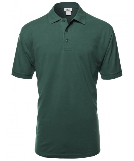 Men's Basic Short Sleeve Polos In Various Colors