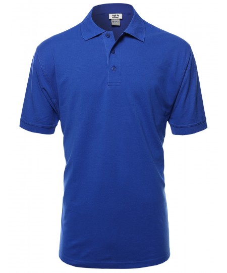 Men's Basic Short Sleeve Polos In Various Colors