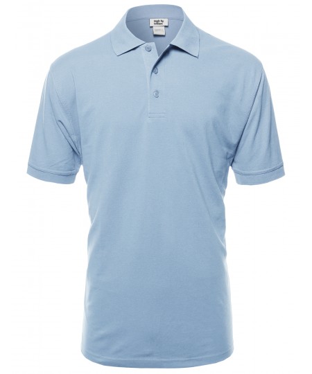 Men's Basic Short Sleeve Polos In Various Colors