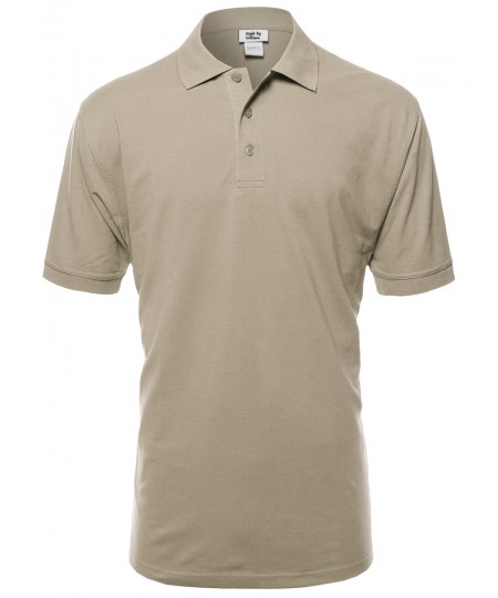 Men's Basic Short Sleeve Polos In Various Colors