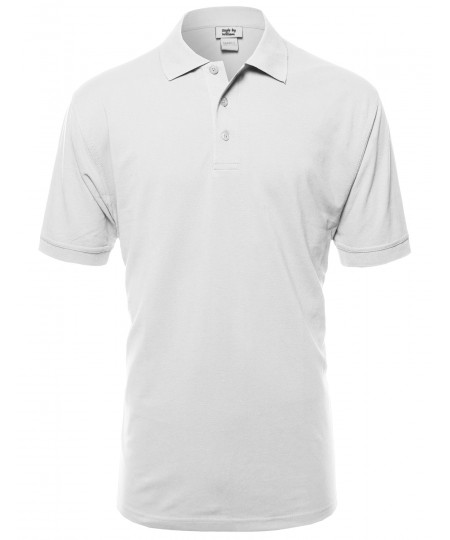 Men's Basic Short Sleeve Polos In Various Colors