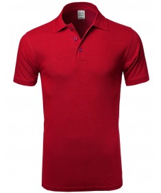 Men's Basic Solid 3 Buttons Polo Shirts in Various Colors